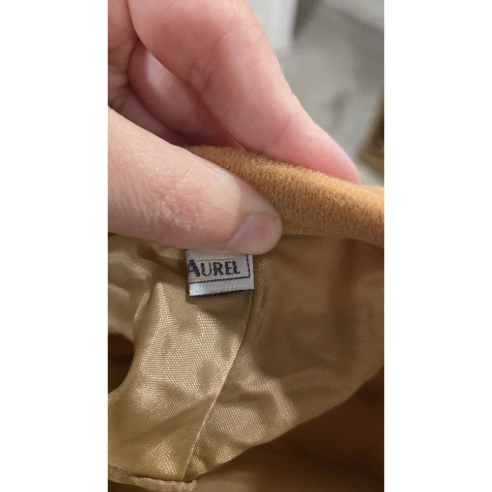 Vintage Marc Aurel Camel Tan Wool Blend Newsboy Cap Beret Cabbie Hat